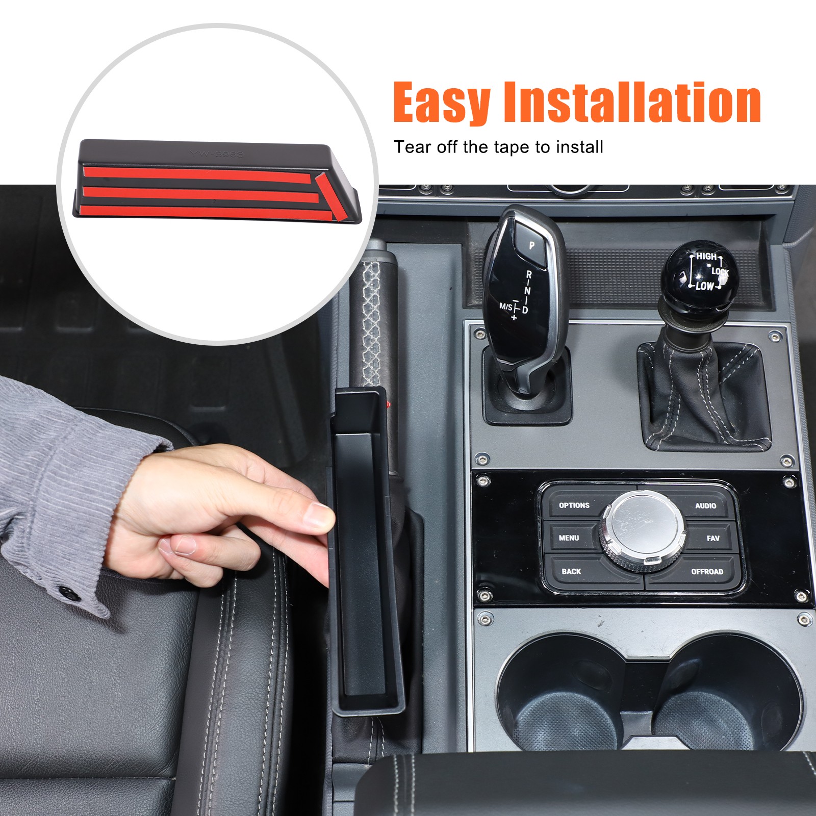 Handbrake Side Storage Box Organizer Tray Accessories For INEOS Grenadier 2020+