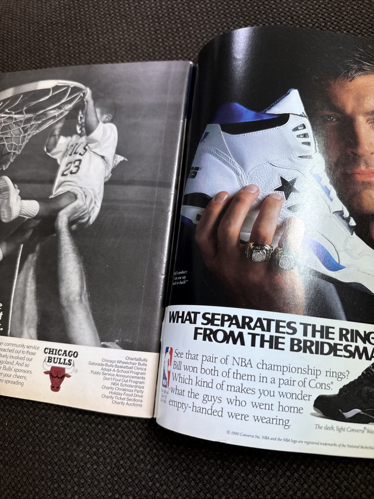 1990-91 Chicago Bulls Game Program Micheal Jordan Missing Insert Pages 61-64