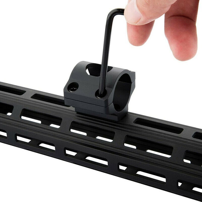 New M-LOK Offset Light Mount 1" Ring Mount for Flashlight Scope Accessories