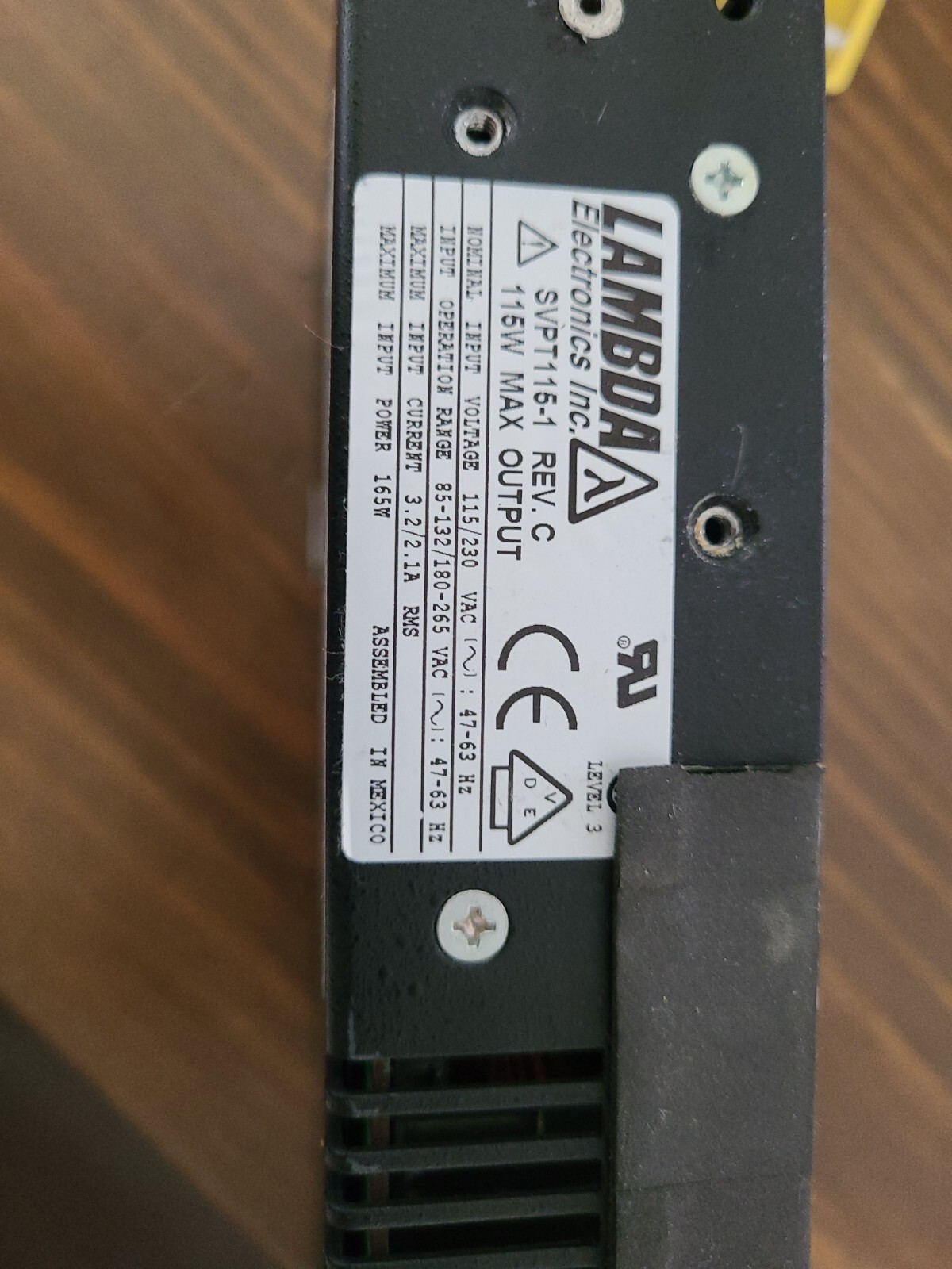 Lambda Electronics SVPT115-1 Rev C. Power Supply Great Condition