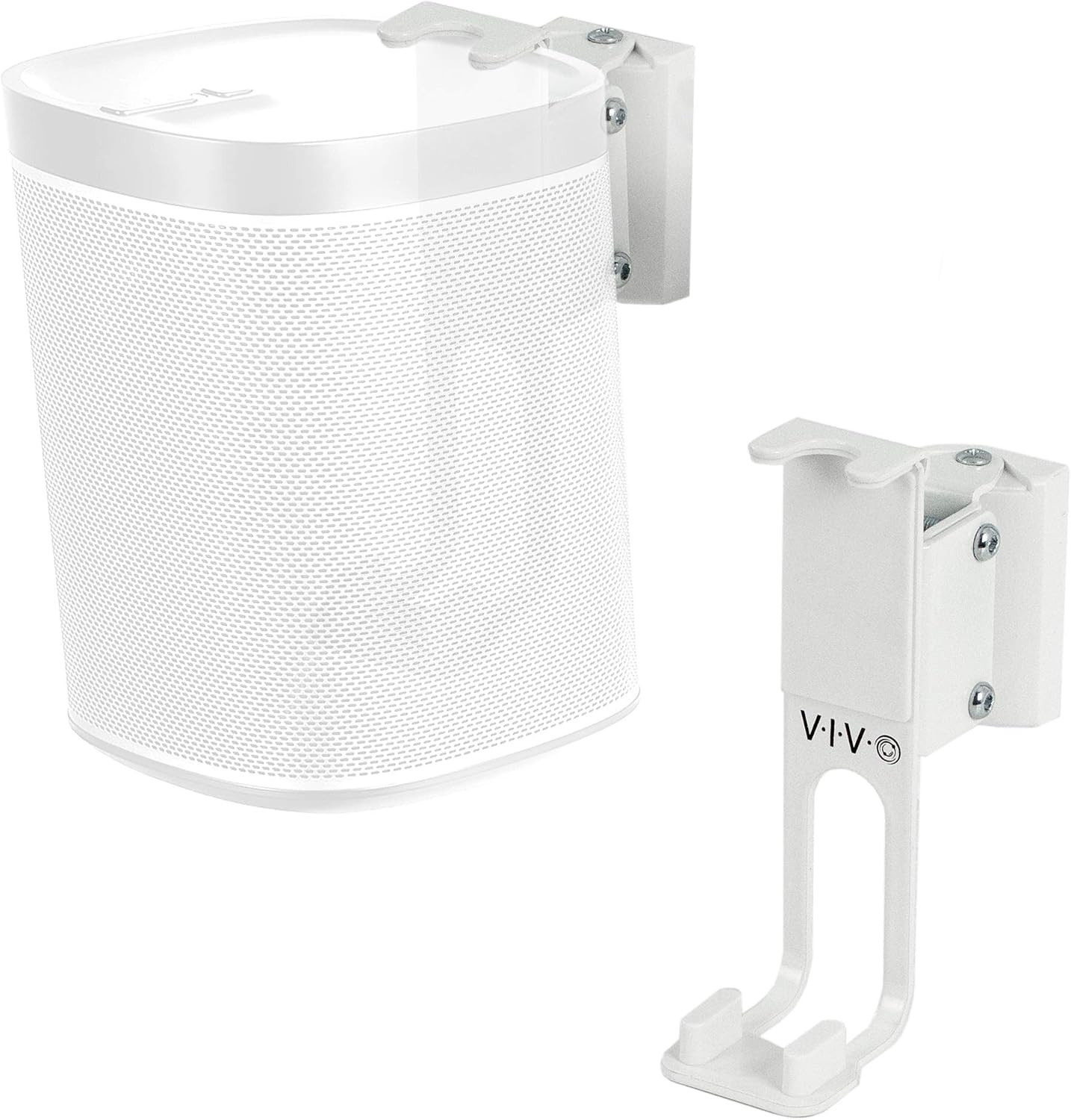 VIVO White Dual Wall Mount Brackets Designed for Sonos One, SL, and Play:1 Audio