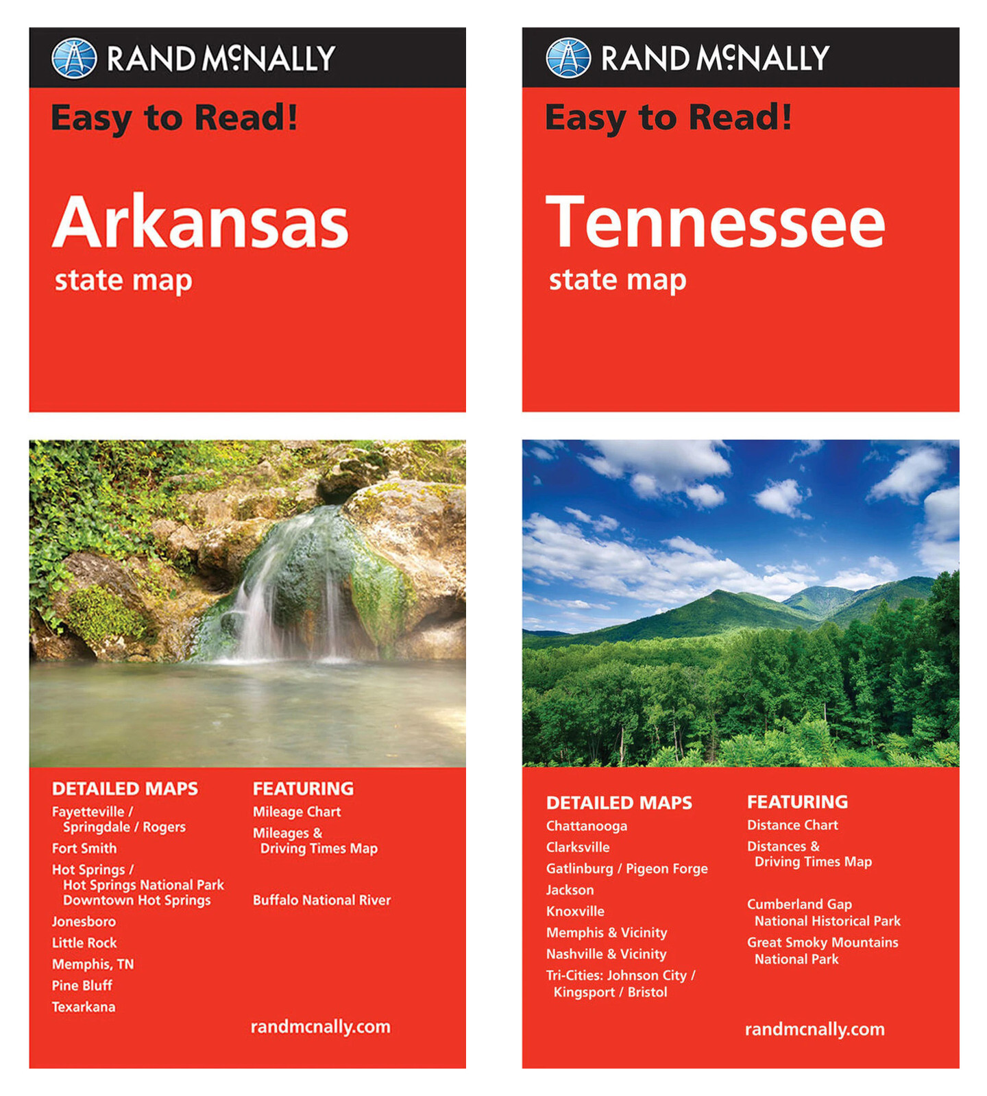 Rand McNally State Maps: Arkansas and Tennessee (2 Maps)