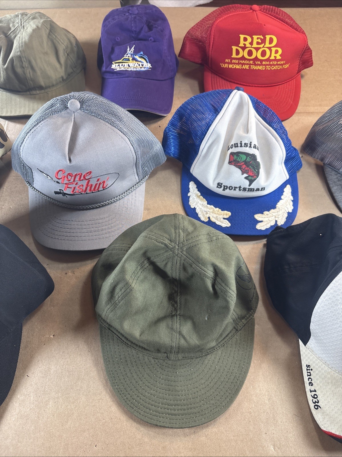 Sport Fishing Cap Lot Adjustable Hat Vintage Outdoors Bass Rapala Camping 22G17