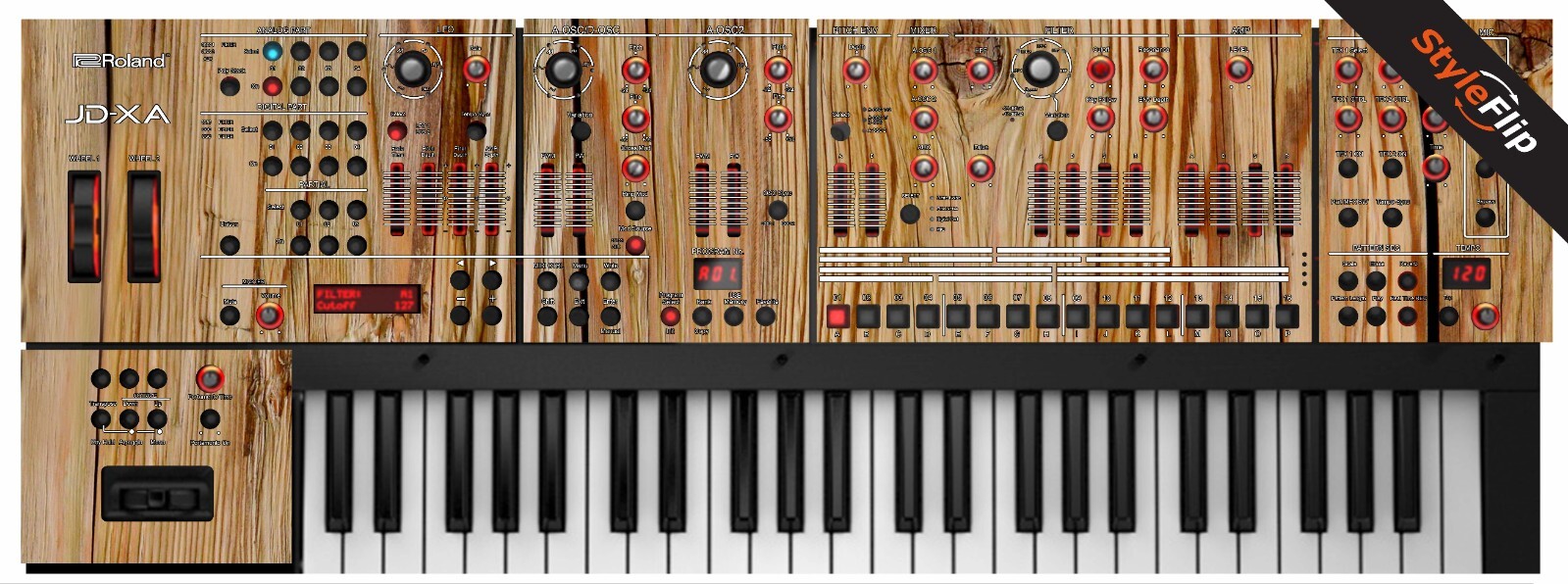 Roland JDXA Skins | Wood 4 | Protective Decal | StyleFlip Skins