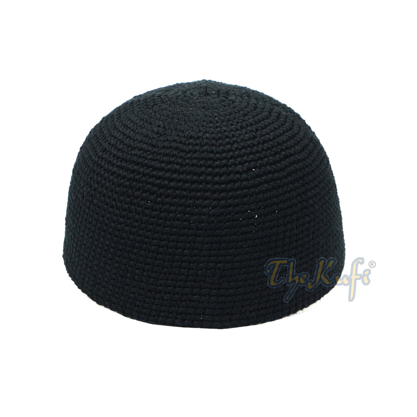 Kufi Skull Cap Black Cotton-mix Beanie Crocheted Knitted Muslim Prayer Hat Tupi