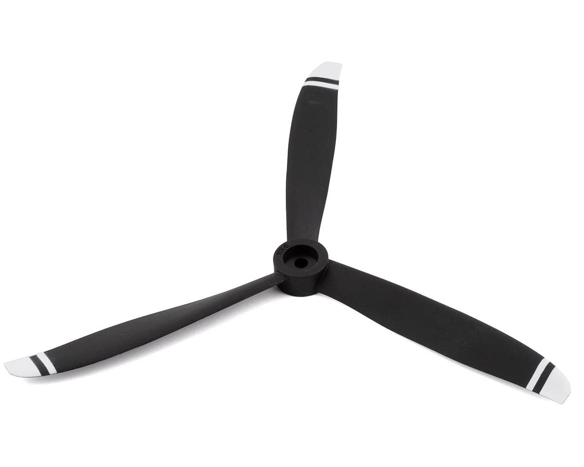 E-flite 3-Bladed Propeller, 11x6: RV-7 Sport 1.1m EP, EFL01893 25.08 cm, Black