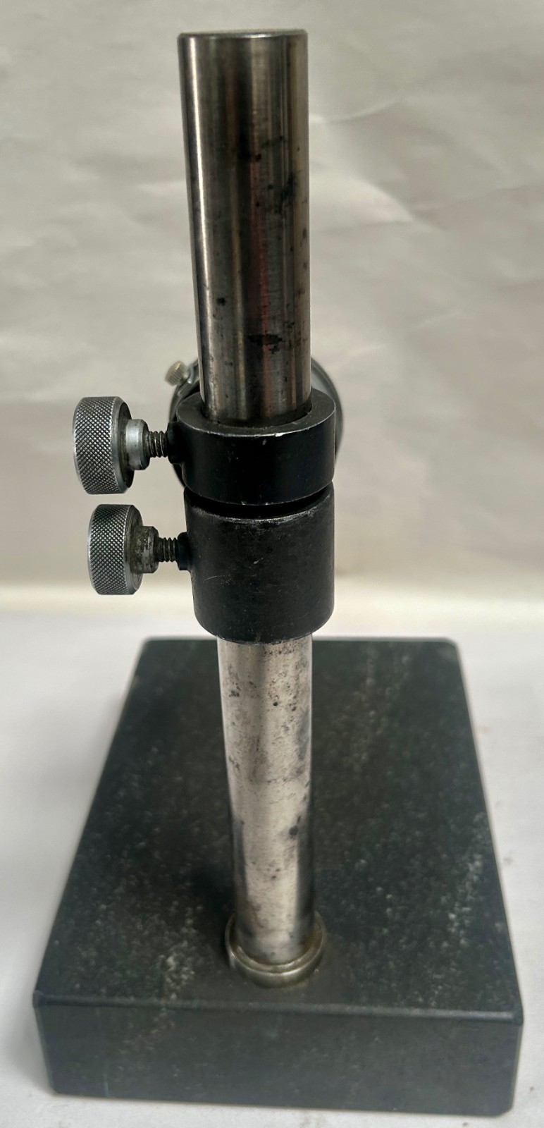 Vintage Teclock Dial Indicator w/ Heavy Granite Indicator Stand Base (D)