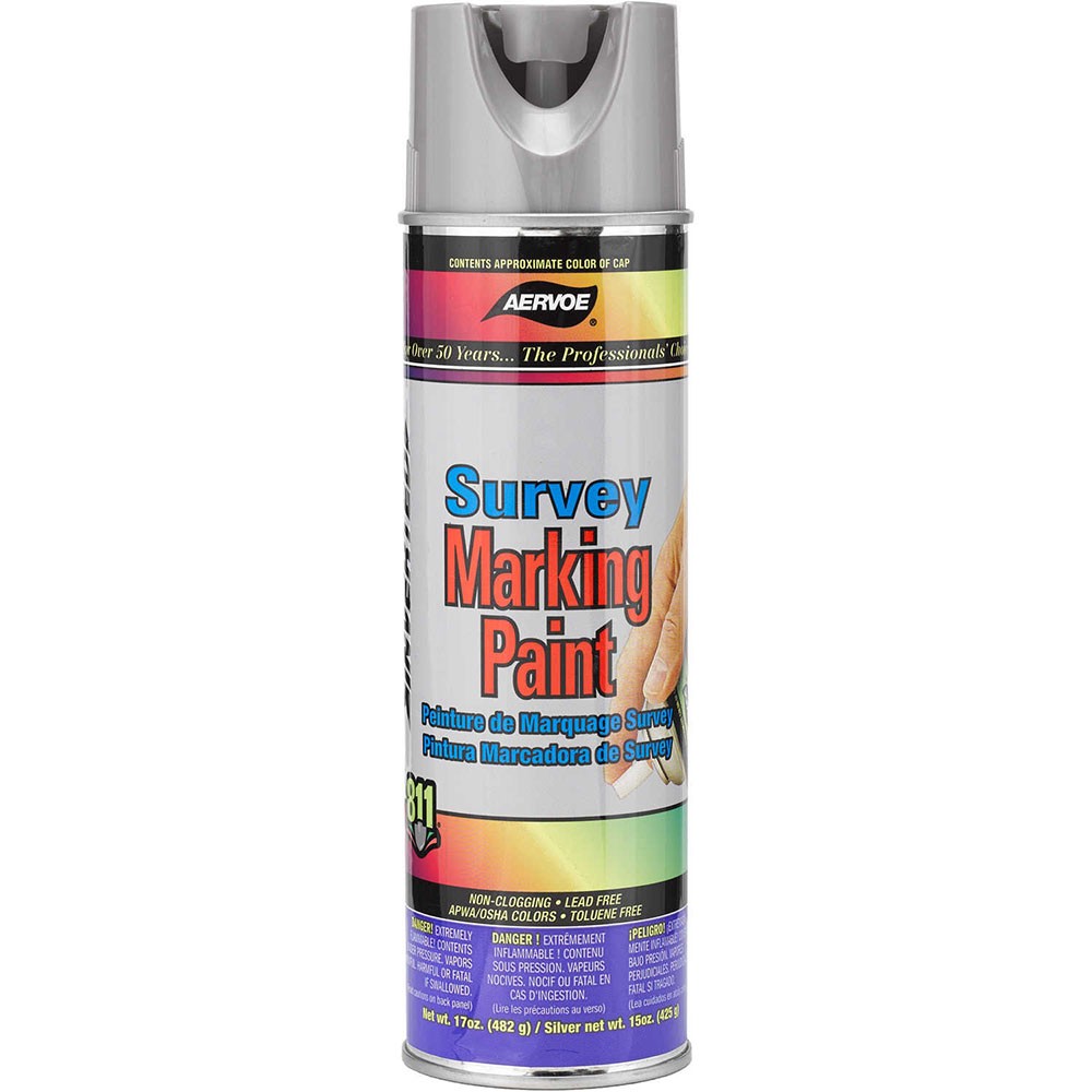 Aervoe ConcGray Concrete Gray Survey Marking Paint