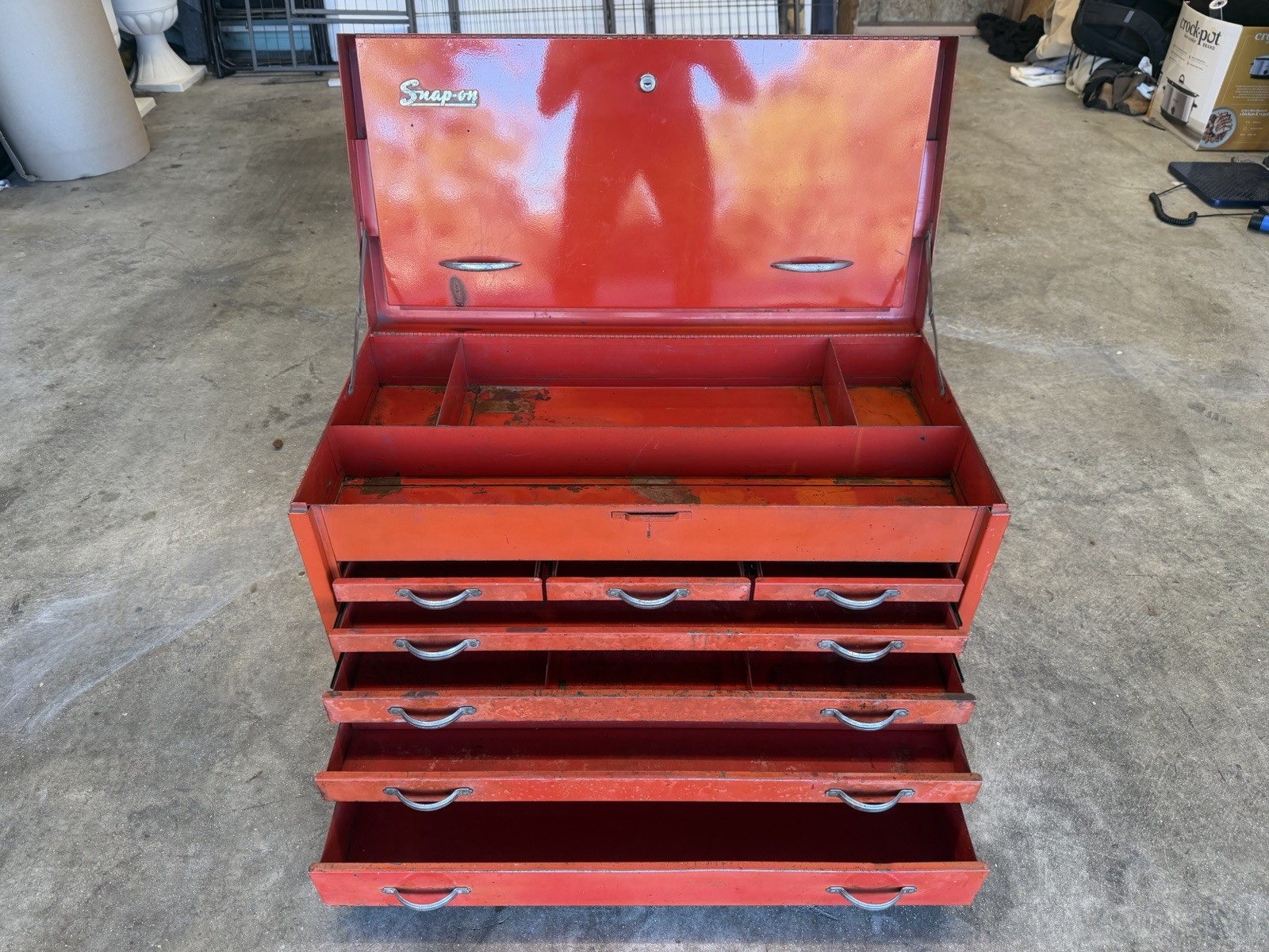 Snap On KR-61 Tool Box 31” Flip Top Superchest 7 Drawer Rare Vintage 1956 KRA-61