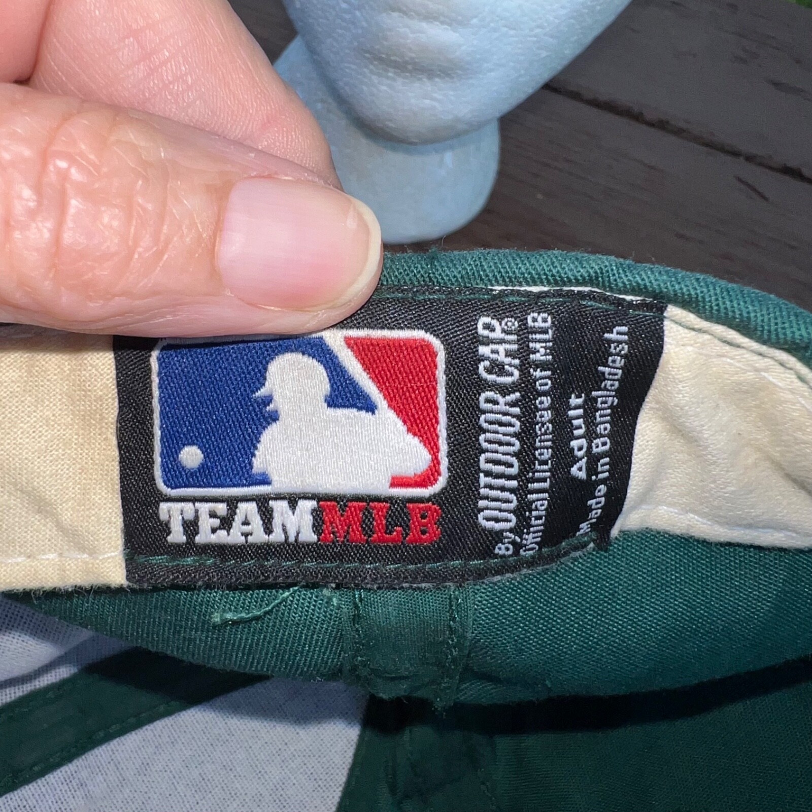 Oakland As Green with Yellow Team MLB Hat Cap Hook Loop VGC