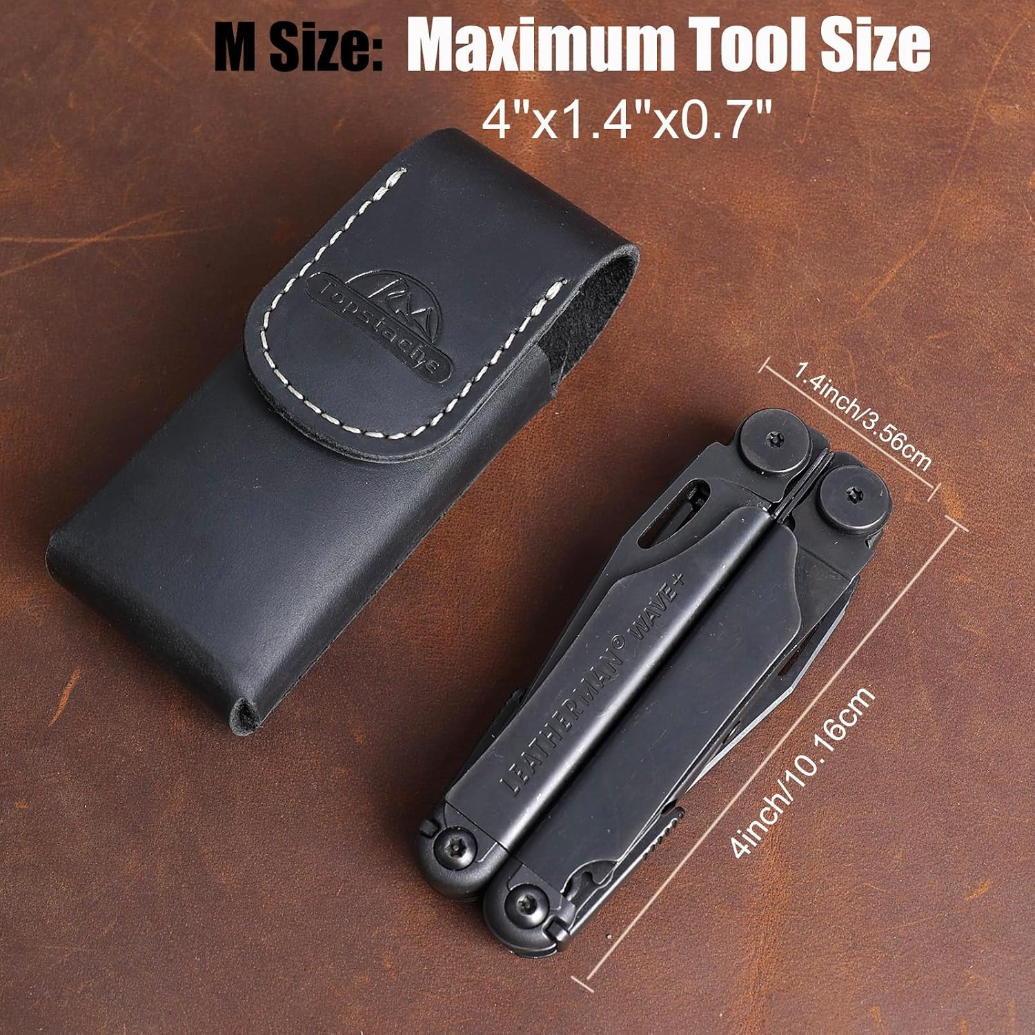Leather Multitool Sheath for Belt - Multitool Holster for Leatherman Wave & Wave