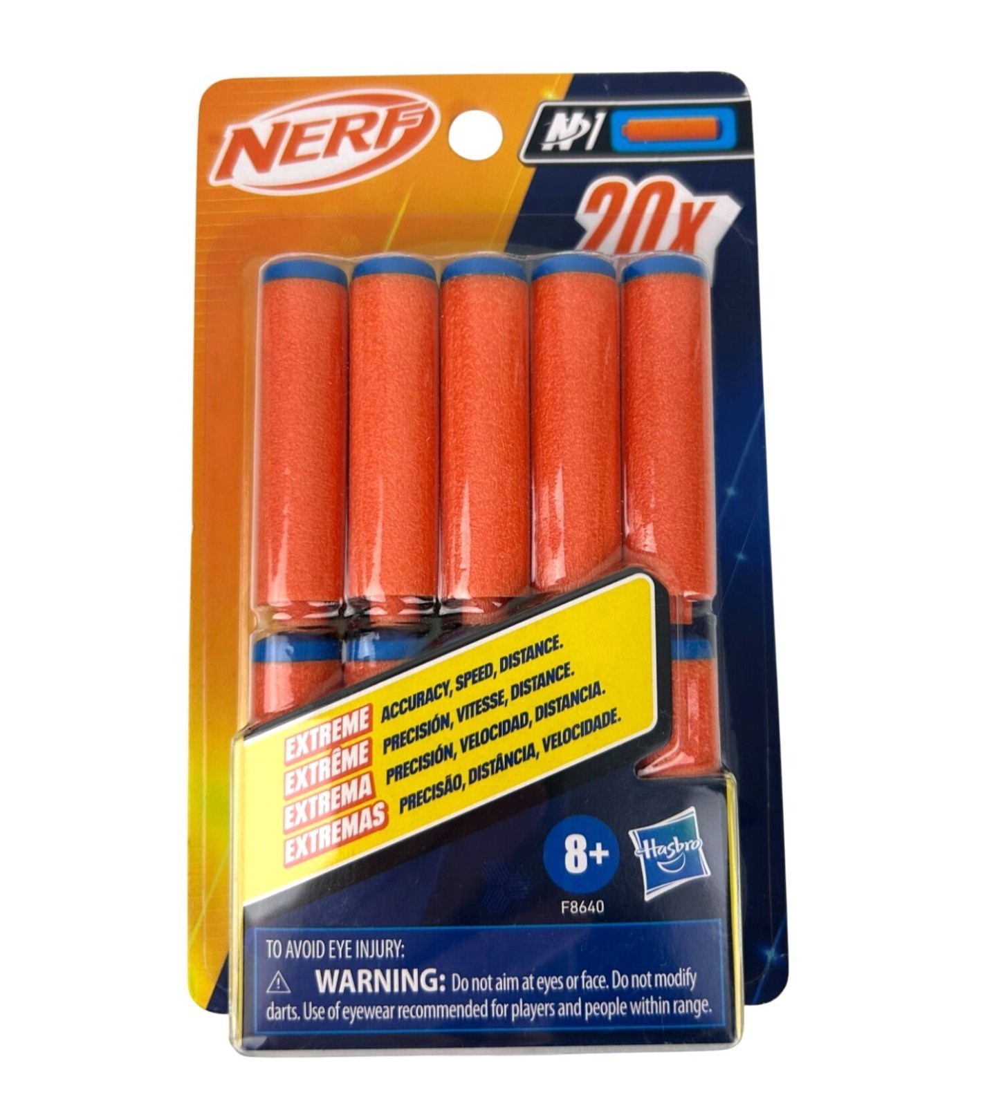 Nerf N1 Foam Darts Refill Toy 20 Count Gift Orange Blue Hasbro