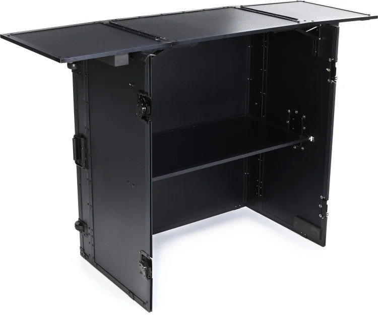 ProX XS-DJSTNBL Transformer Flight Case Folding DJ Table and Workstation