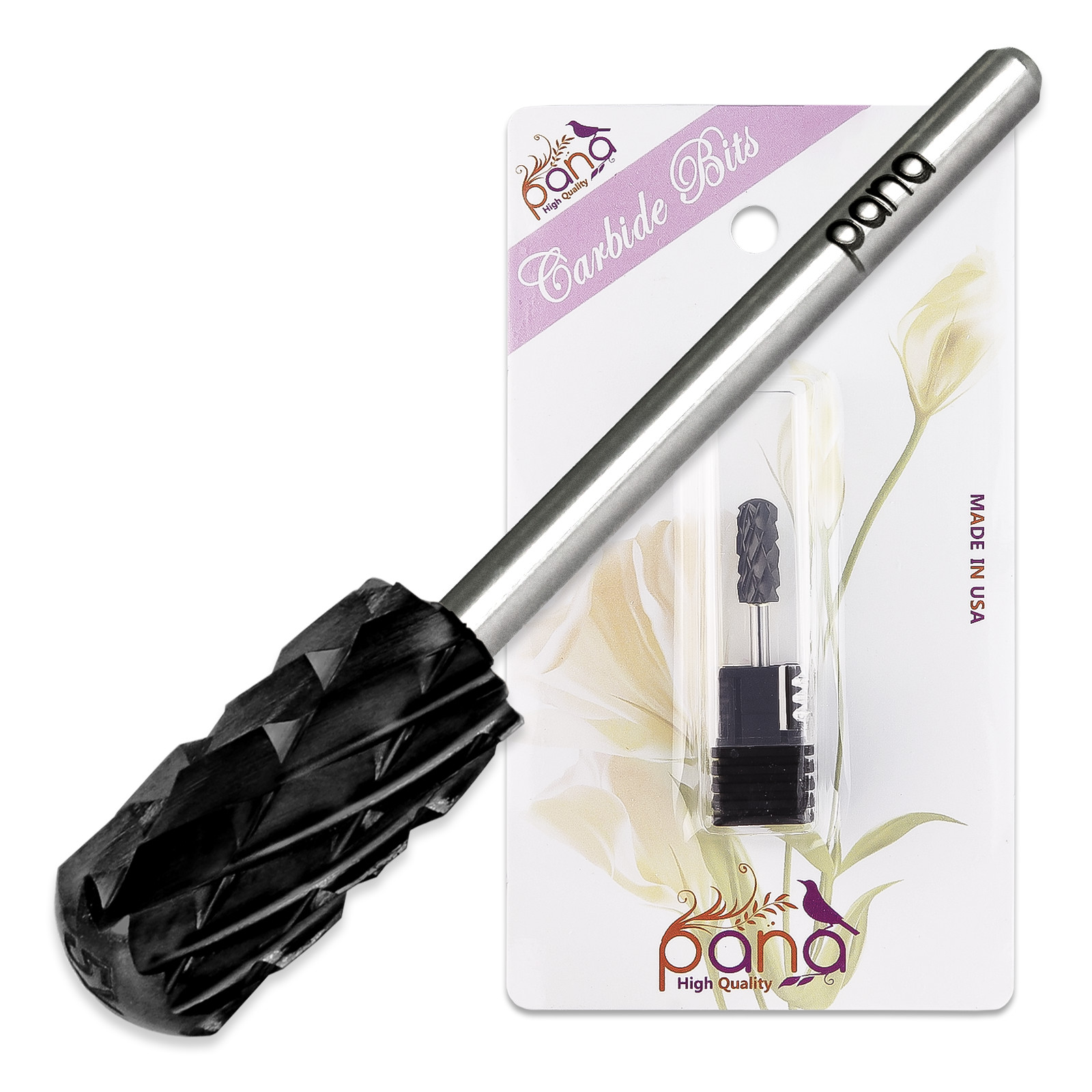 PANA 3/32" Shank Size - DLC Small Barrel Smooth Top Nail Carbide Drill Bit (5XC)