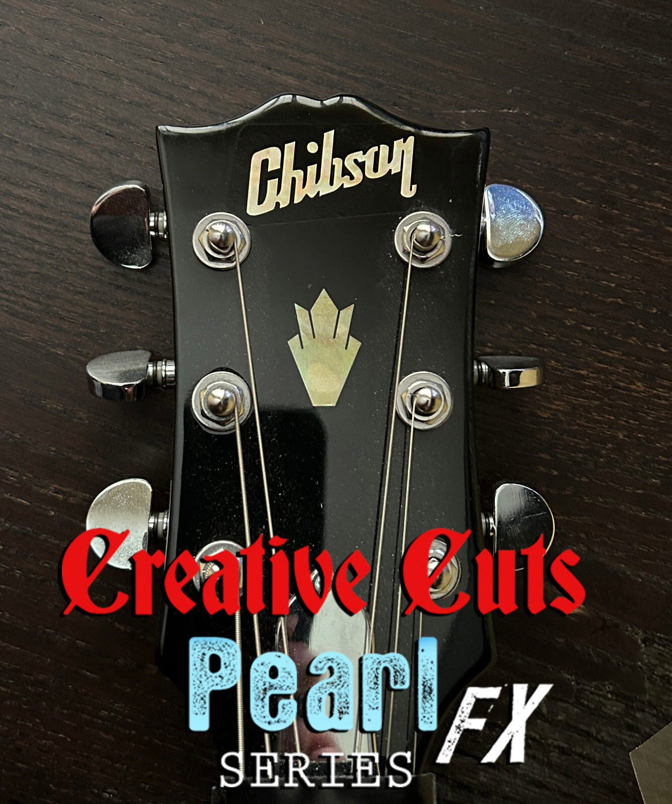 Chibson  coverup Kit Aged Pearl decal set for specific import electric guitars