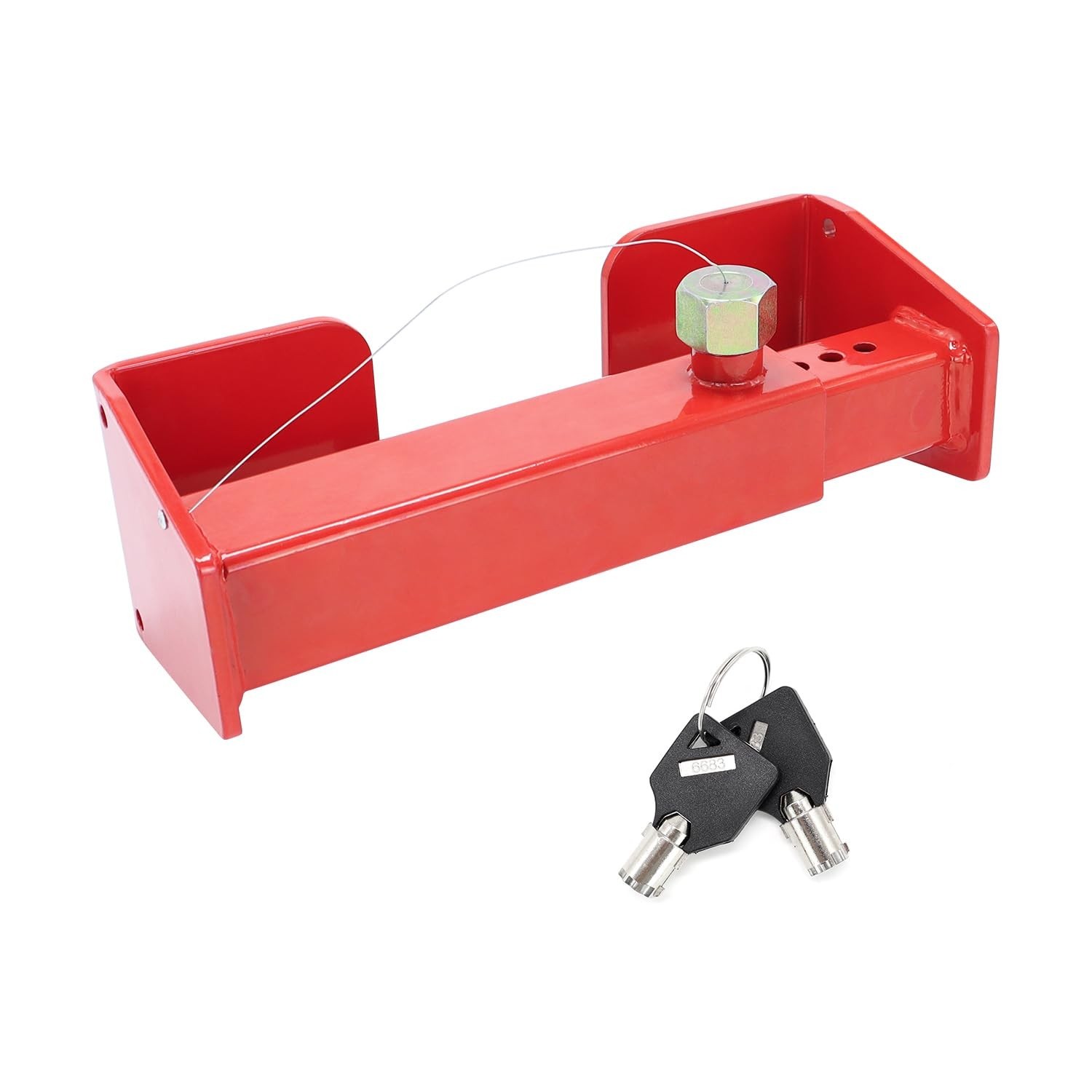 QZATTCAEN Heavy-Duty Red Iron Container Lock Steel Anti-Loss Chain