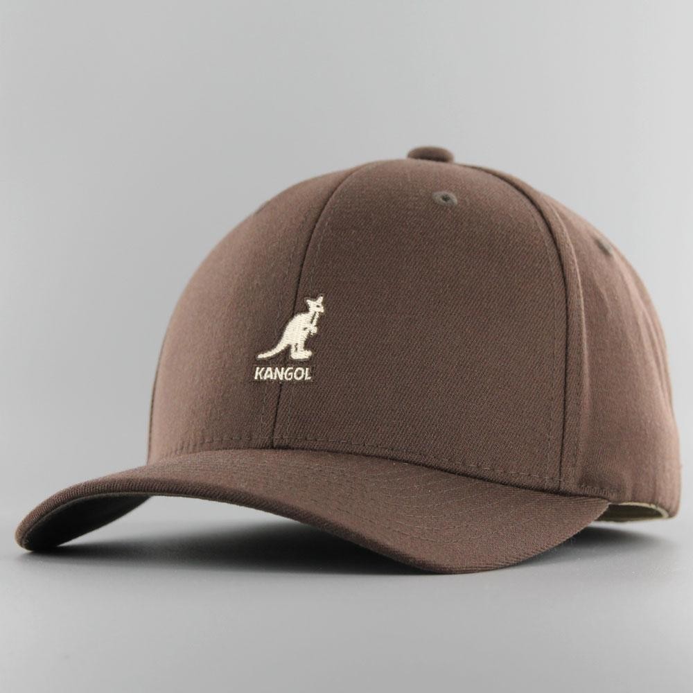 Kangol Unisex Comfortable Wool Flexfit Baseball Cap, Brown, Size Large/Xlarge