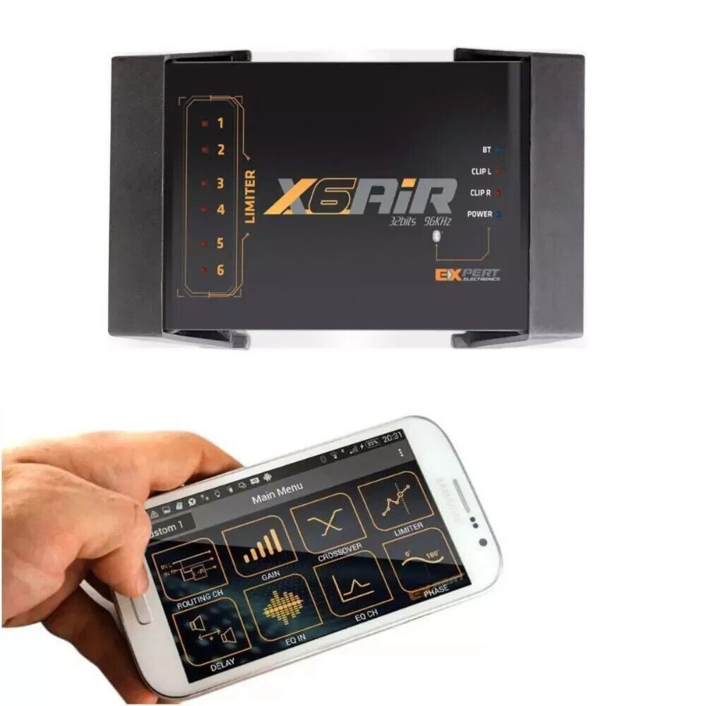 EXPERT ELECTRONICS X6 AIR BLUETOOTH AUDIO PROCESSOR 6 CHANNEL 32 BIT 96KHZ