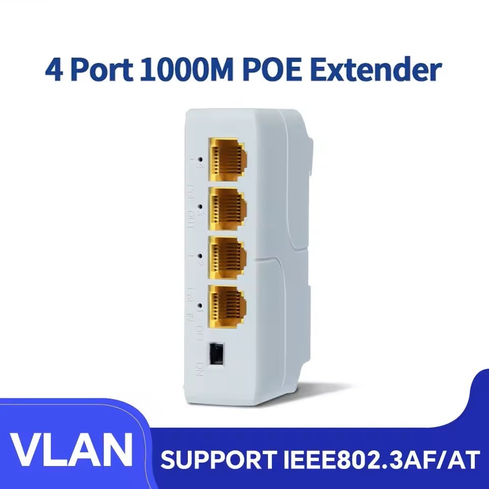 4 Port 10/100/1000 Over Ethernet POE Switch for PoE IP Camera