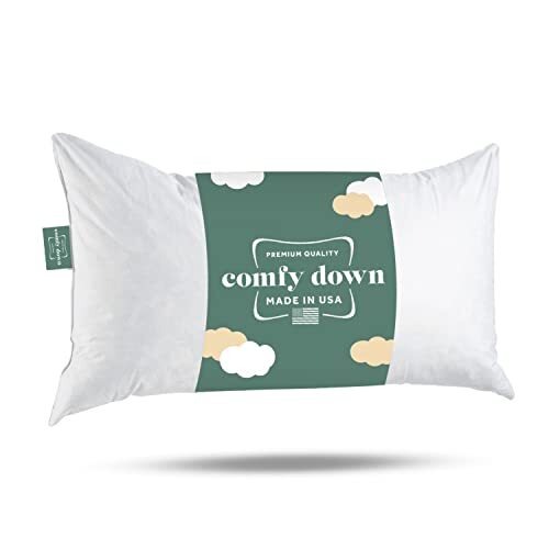 ComfyDown 95% Feather 5% Down, Rectangle Decorative Pillow Insert, Sham Stuffer