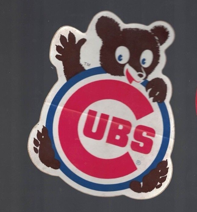 Chicago Cubs 1950's-60's 4" Baseball Sticker