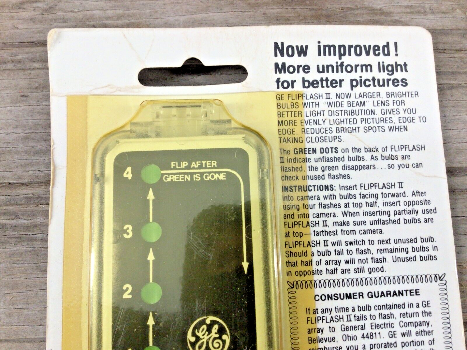 Vintage GE Flip Flash II For FlipFlash Cameras 8 Flashes NOS
