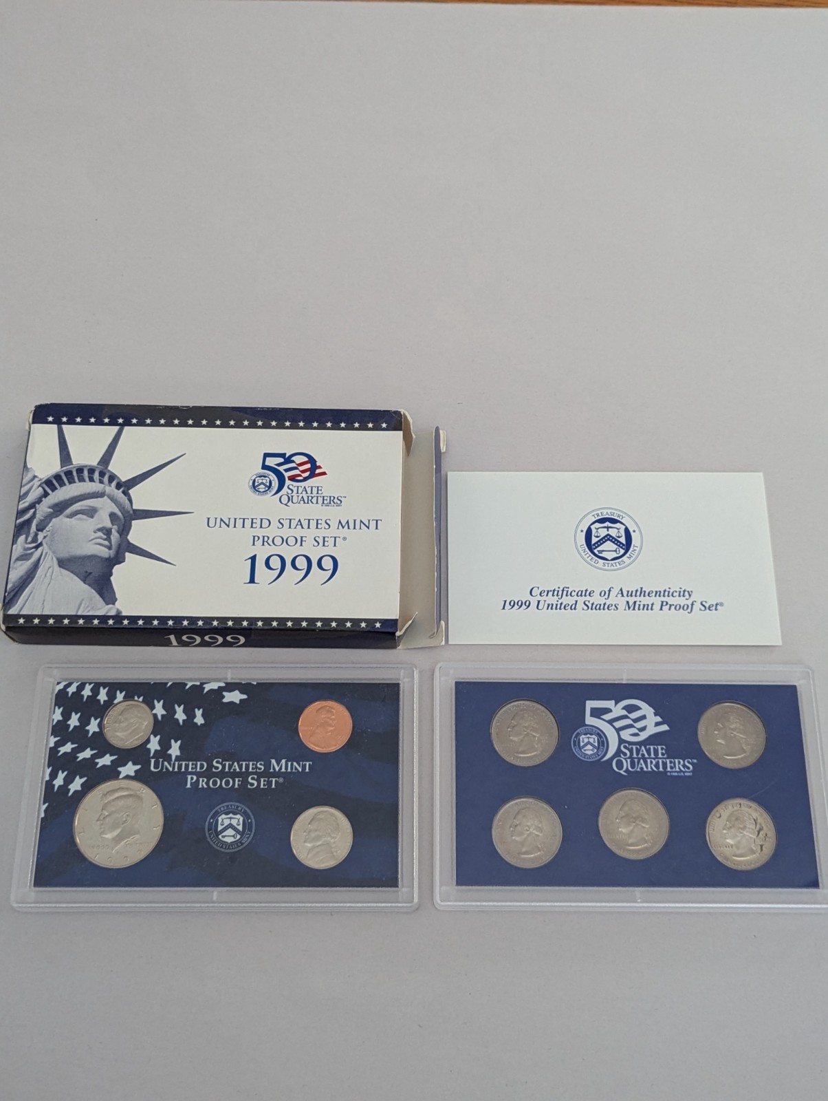 1999 United States Mint Proof Set complete in Mint Box w/ COA