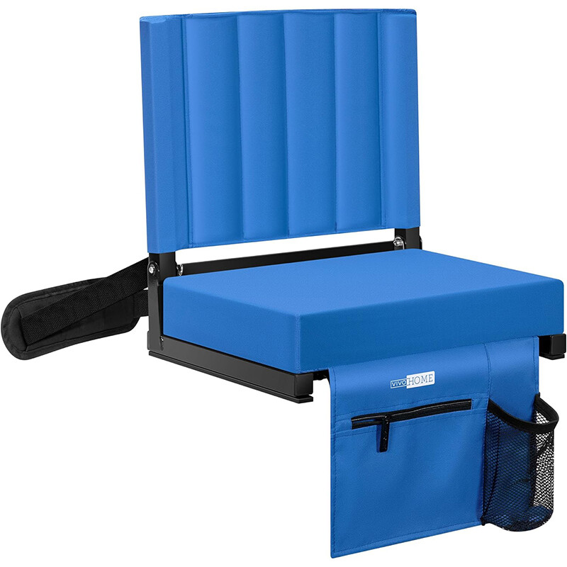 Stadium Seat Portable Folding Padded Stadium Seats for Bleacher Chair Cup Holder