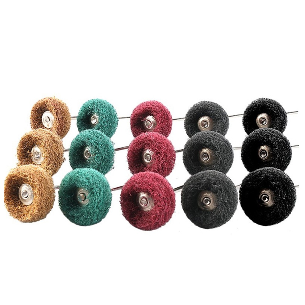 80Pcs Mini Abrasive Buff Wheel Grinding Polishing Shank Craft Bits Rotary Tool r