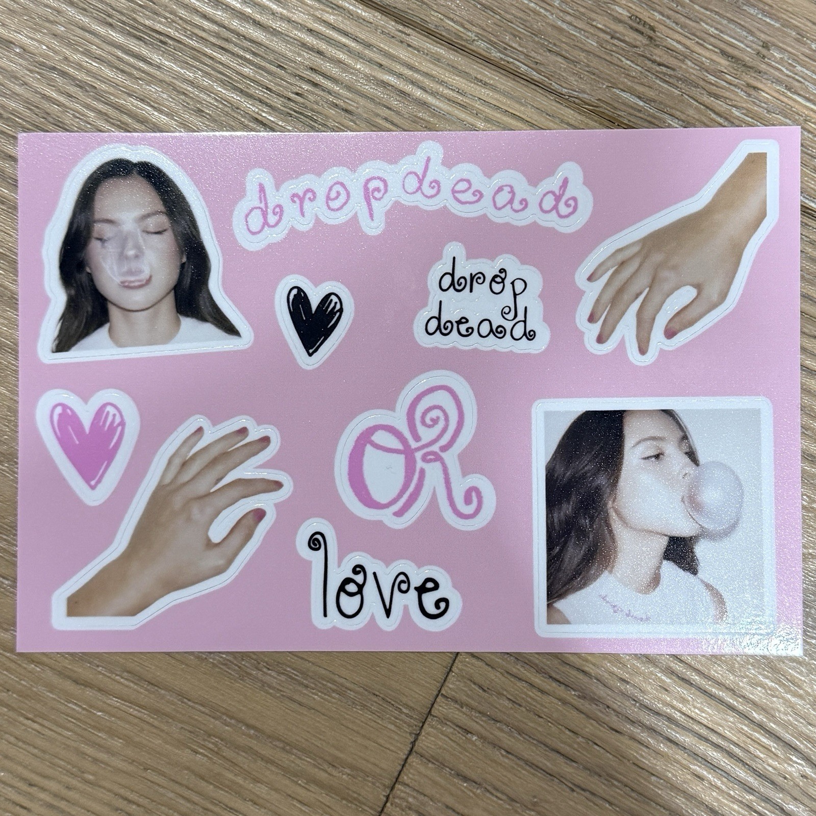 RARE Olivia Rodrigo Drop Dead Karaoke Party Stickers