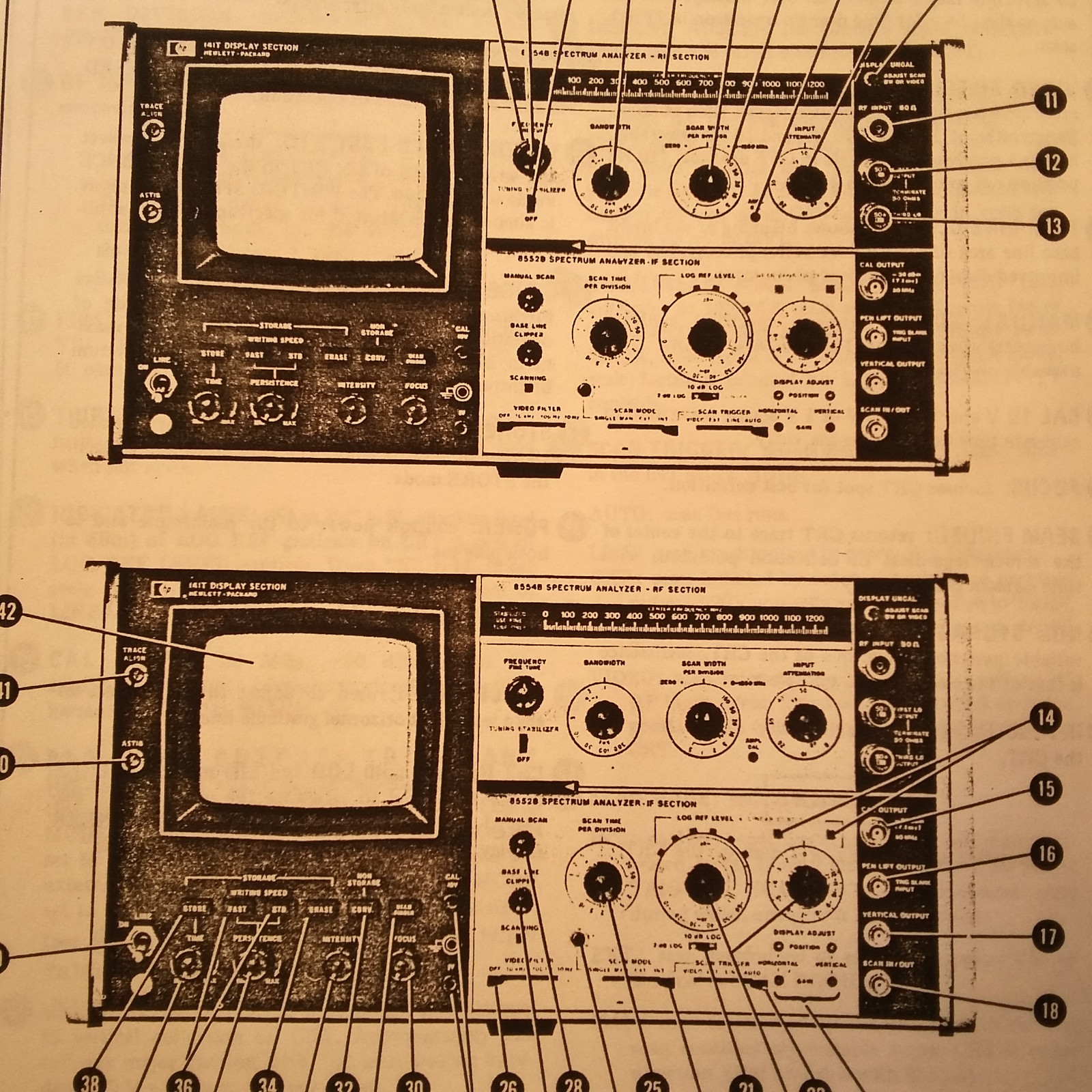 HP Hewlett Packard 8554B Spectrum Analyzer Operator & Service Manual