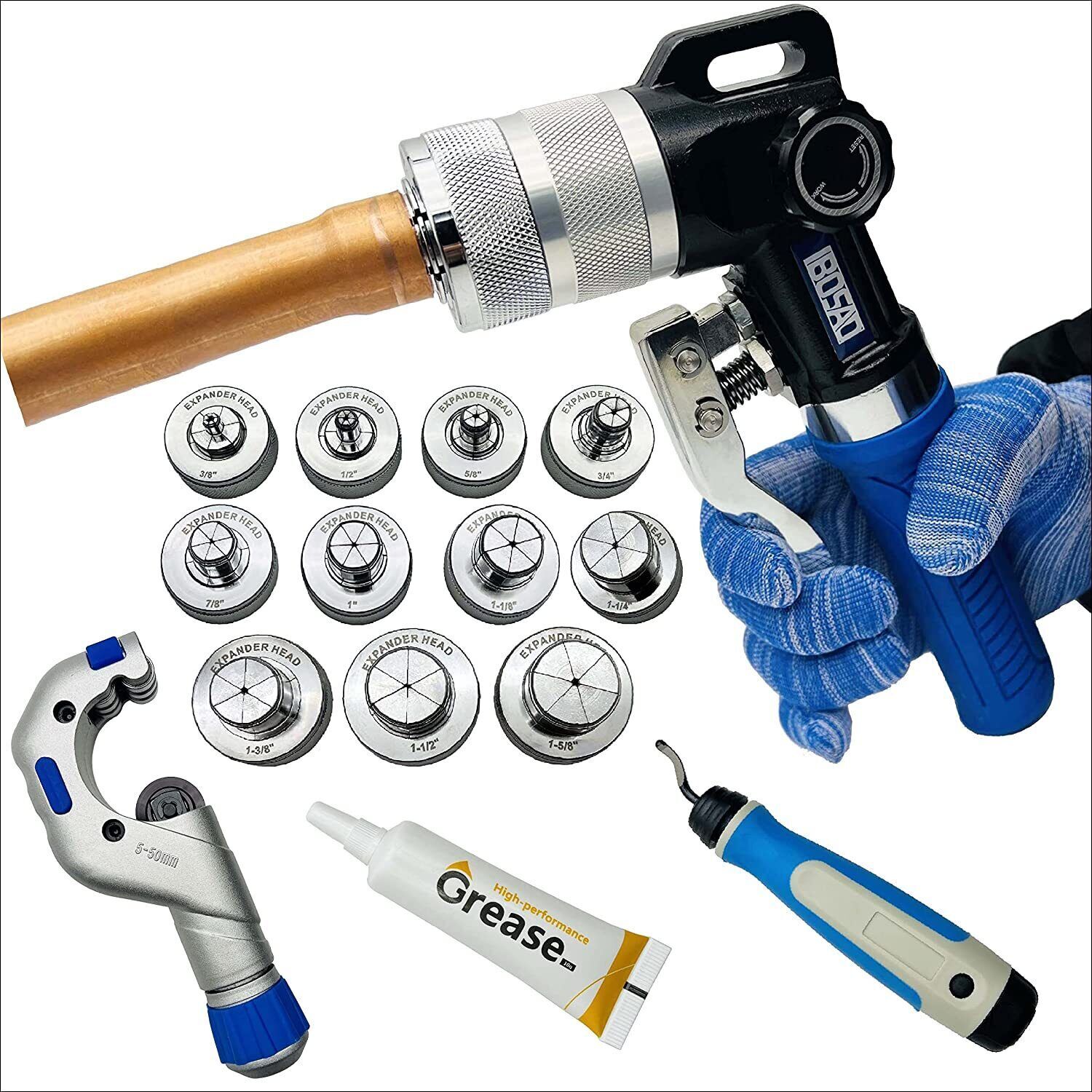 HVAC Hydraulic SWAGING tool kit for Copper Tubing Copper Tube Expander 10-42mm