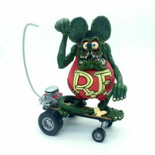 13cm Rat Fink Sidewalk Surfer Rat Fink Rat Fink Mouse PVC Action Figure New