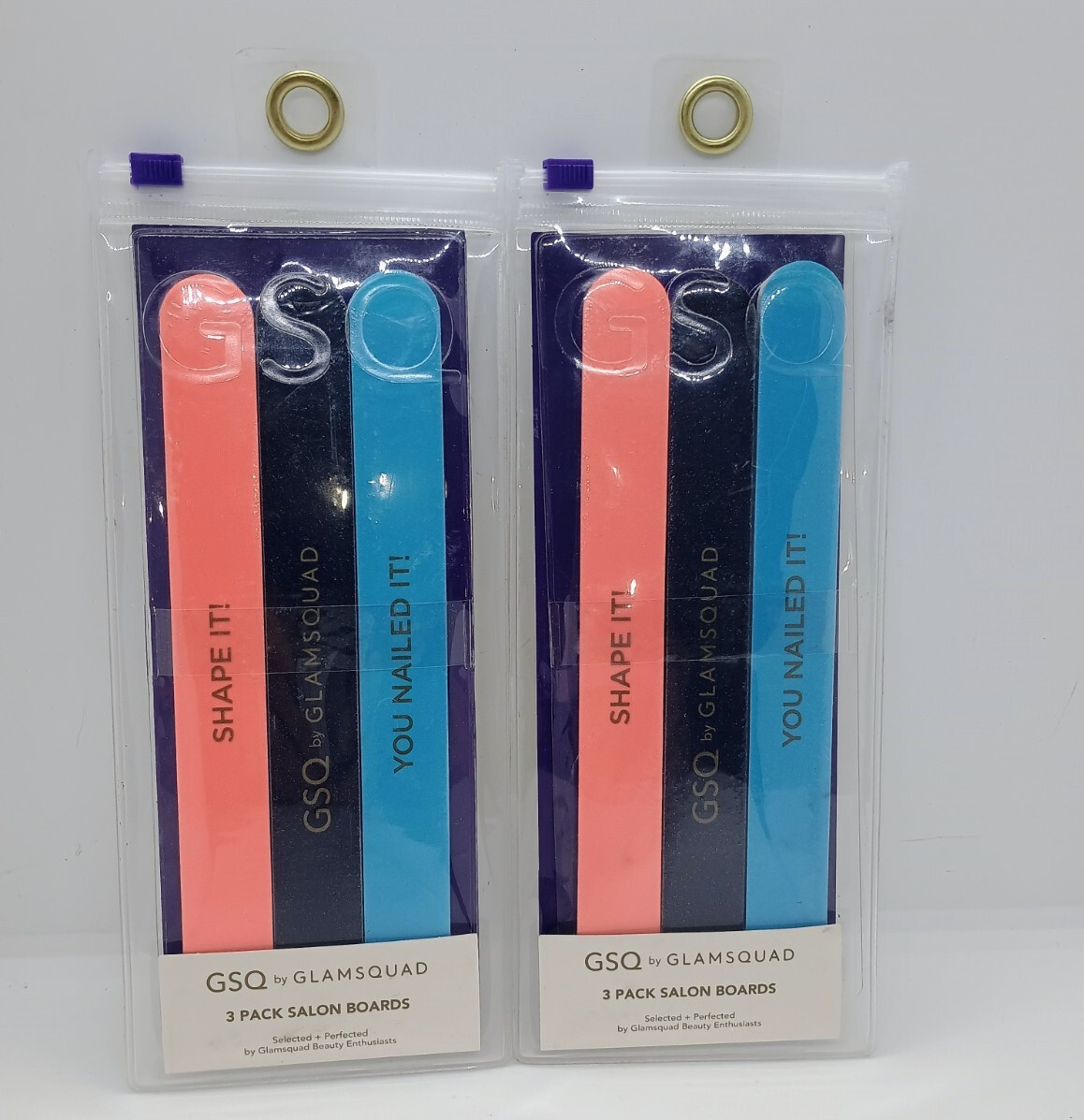 GSQ by Glamsquad  6 Salon Boards Light Touch Medium Grit Double Sided. 2-3 packs