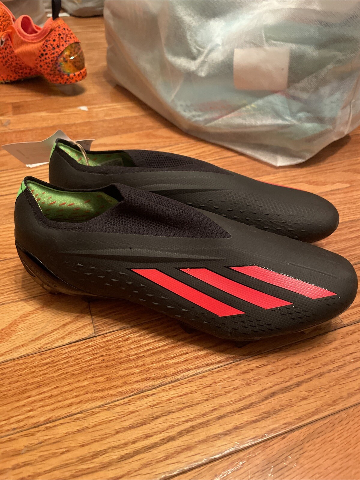 ADIDAS X SPEEDPORTAL+ FG ( BLACK ) SOCCER CLEATS SIZE 7 MENS/8 WOMANS ( GW8410 )