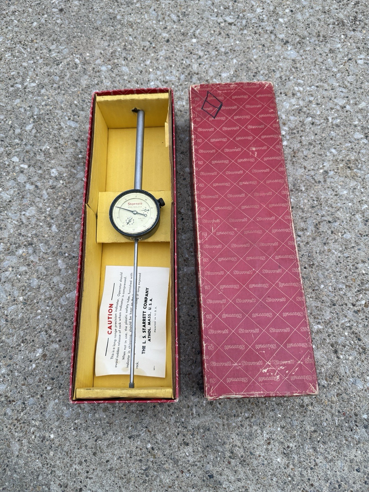Starrett 25-3041J Dial Indicator 0-3.000" Range, 0-100 Continuous Dial