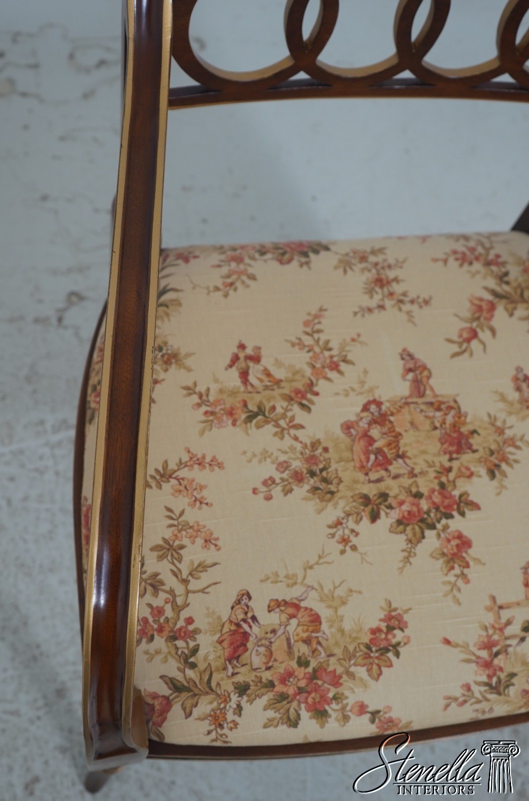 71774: Pair HICKORY CHAIR Regency Style Mahogany Armchairs