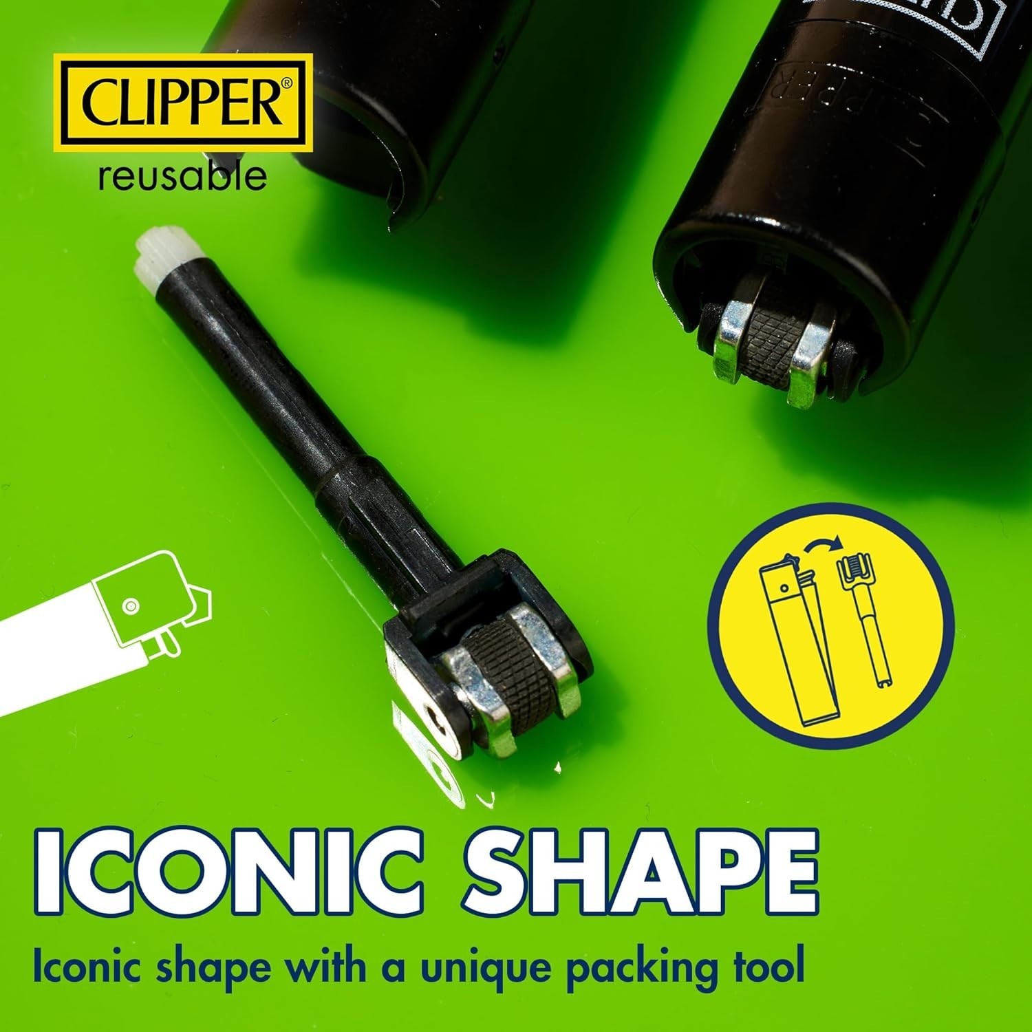Clipper Micro Lighters - 4 Pack Pre-Filled Removable Flints - Crystal Gradient