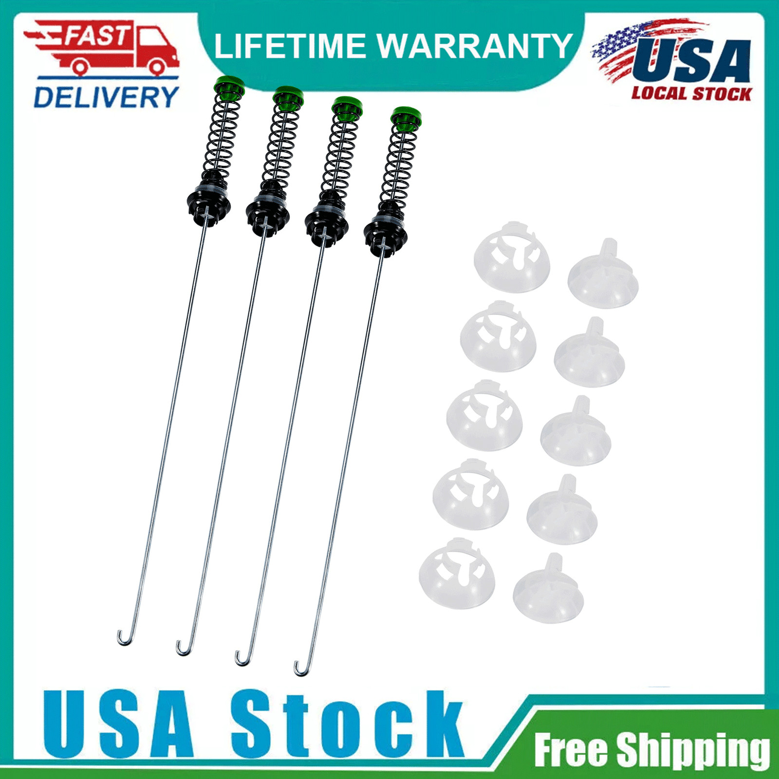 4 PCS NEW W11130362 Washer Suspension Rod Kit For Whirlpool WTW5000DW Washing US