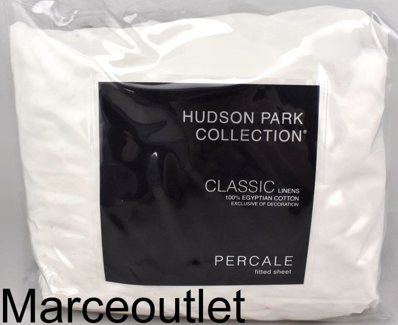 Hudson Park Classic Linens Cotton Percale FULL Fitted Sheet Vanilla Sky
