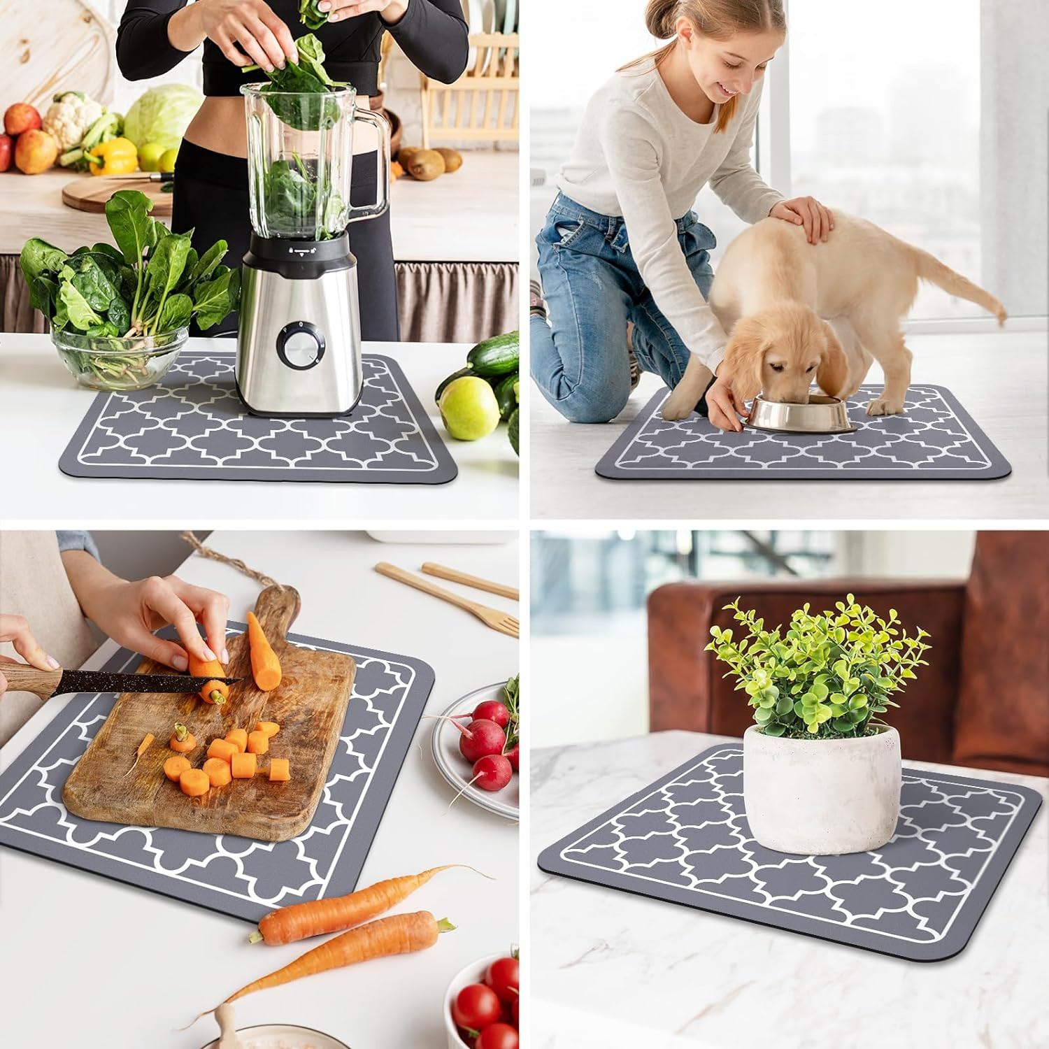 Dish Drying Mat Super Absorbent Drying Mat Large Dish Drying Mats for Kitchen Co