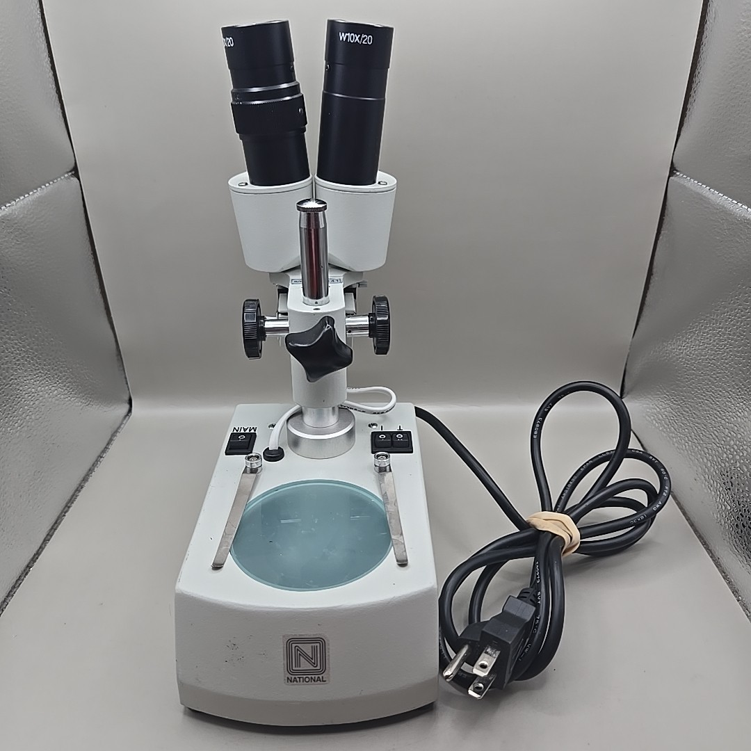 National Stereo Microscope Model 400TBL W10X/20- 3 Lighting Options *WORKS
