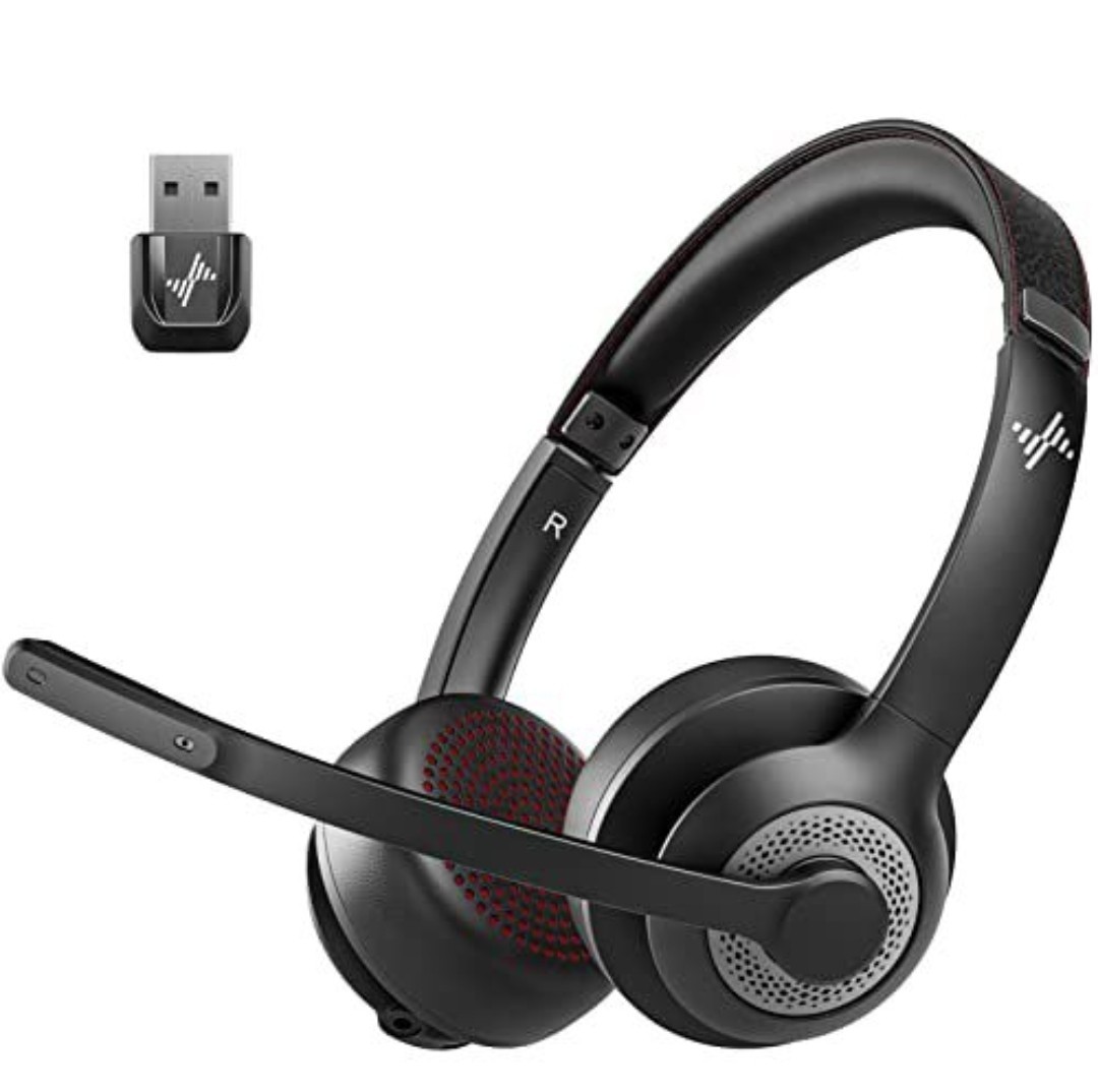 Comp @$43 Jiamoshi Wireless Headset AI NoiseCanceling Microphone Bluetooth V5.2