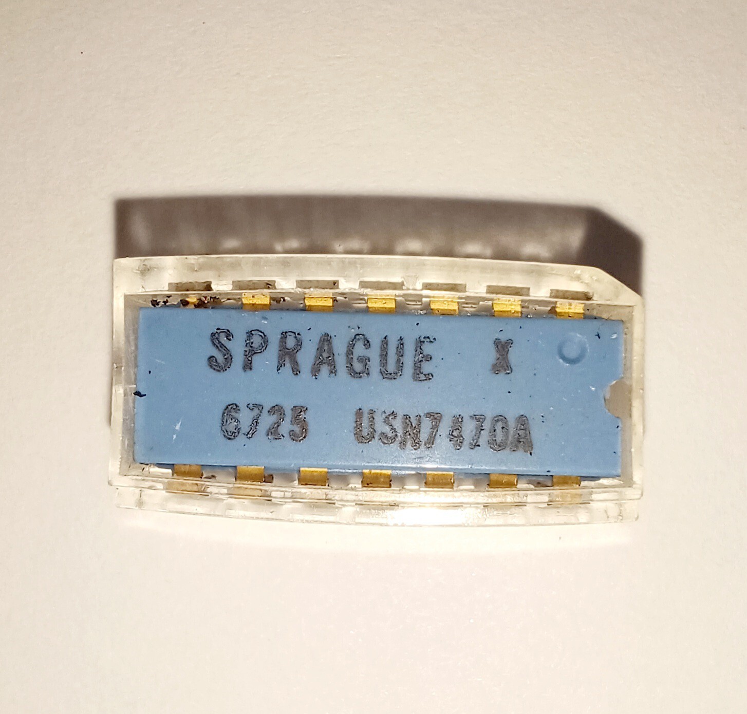 Sprague USN 7470A IC chip microchip DIP-14 vintage from 1967!!! Gold plated legs
