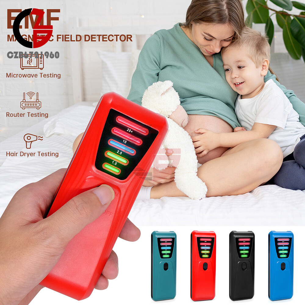 LED Magnetic Field Detector EMF Meter Portable Electromagnetic Radiation Tester