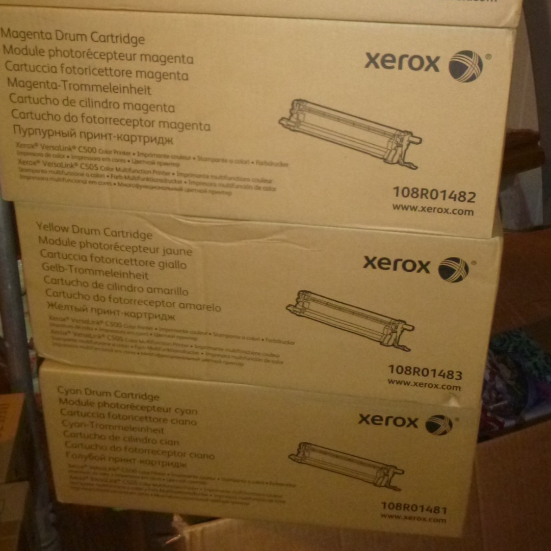 New OEM Xerox VersaLink C500,C505 CMY Drum Cartridge 108R01481, 2, 3 FREE SHIP