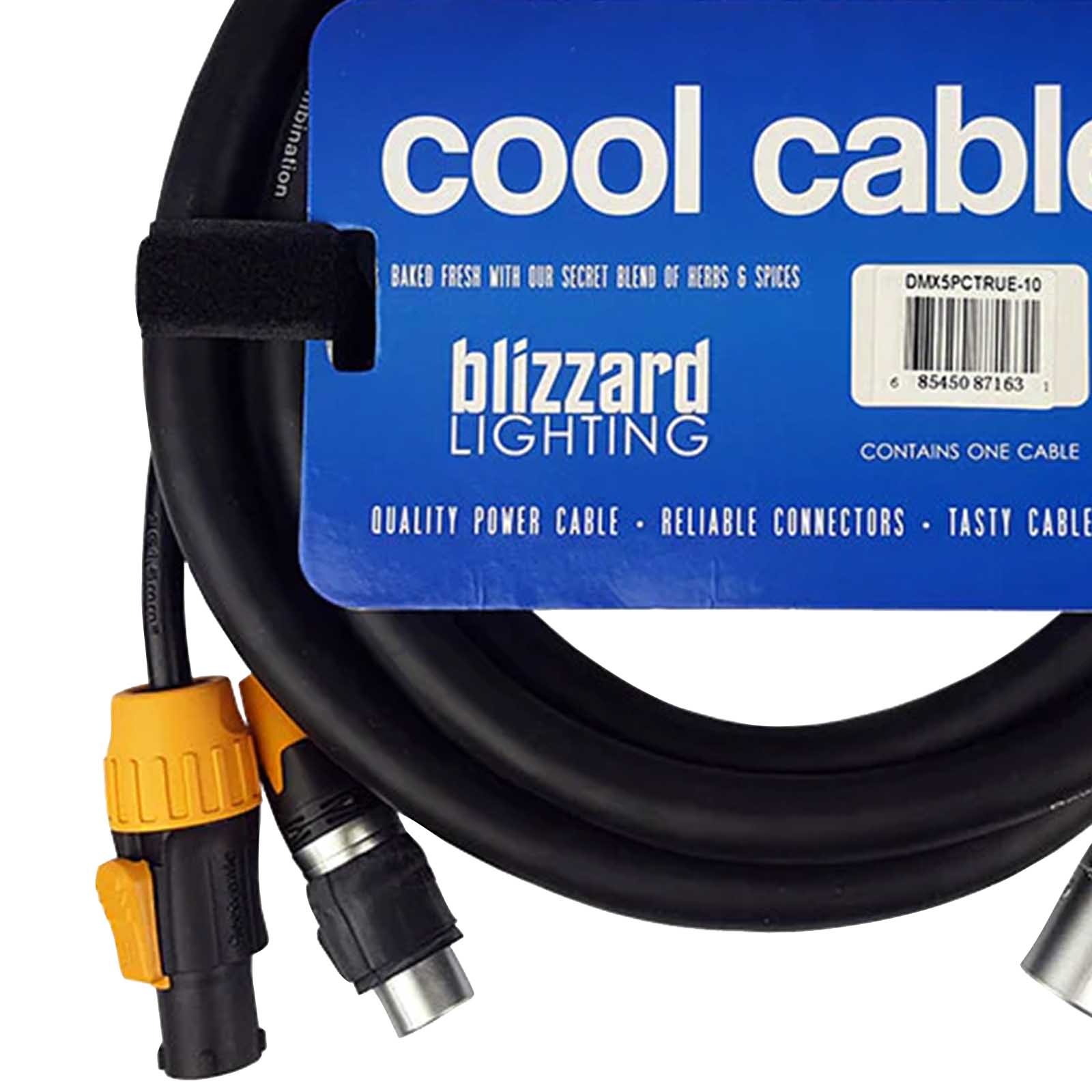 Blizzard Lighting DMX5PCT-10 10FT IP Rated Combo Cable 4-Pack