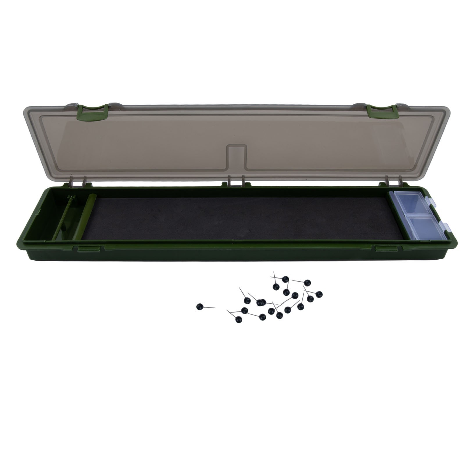 Carp Fishing Hair Rig Tackle Box Waterproof Hold Rigs With 15 Pins Storage Walle