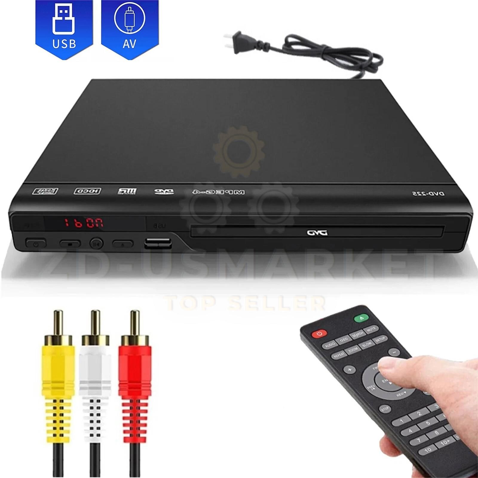 1080p DVD Player All Region Free DVD CD USB Player with AV+RCA Output US O1V2