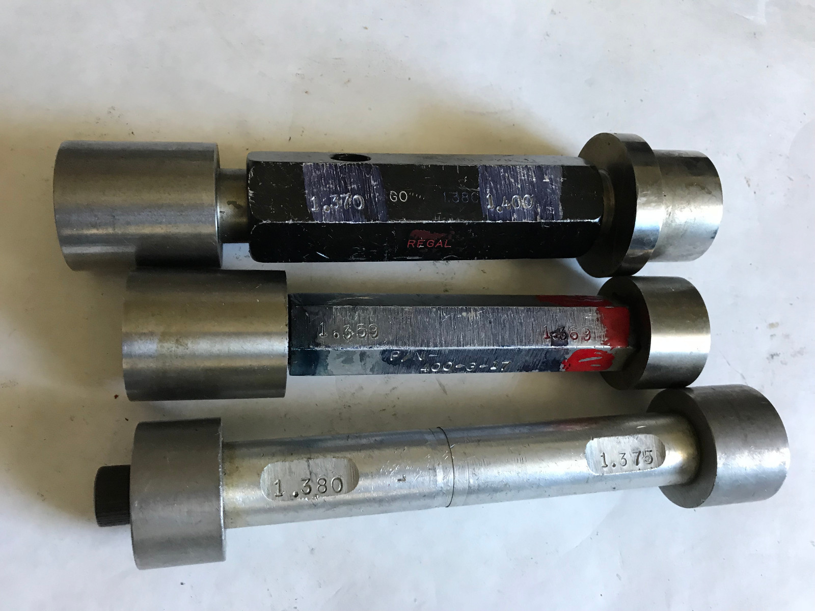 lot PIPE MACHINERY GO NO NOT GO PLUG GAGE 1.359 1.369 1.370 1.400 1.375 1.380,AD